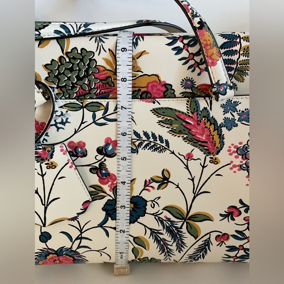 NWT Tory Burch Parker Floral Leather Tote - Picture 9 of 12
